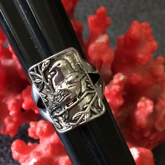 925 engraved birdsring - Picture 6 of 6